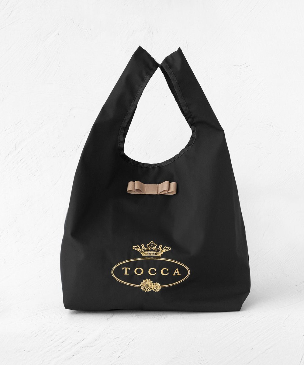 TOCCA 【WEB＆一部店舗限定】【折り畳み収納可能】POINT OF RIBBON ECOBAG エコバッグ ブラック系