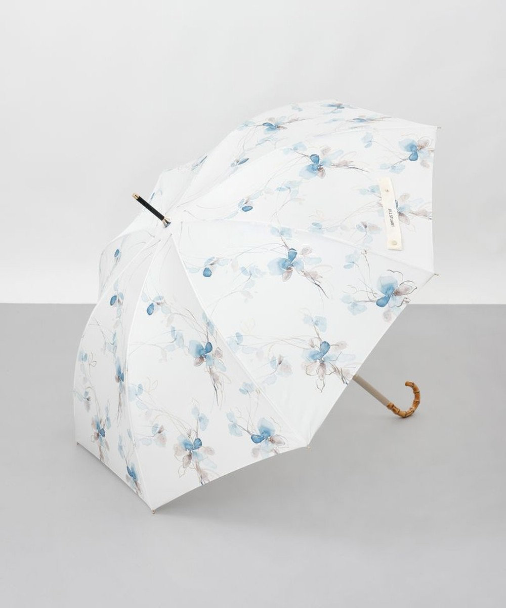 AURORA 【 JILL STUART（ジル スチュアート）】グラデーションフラワープリント雨傘(長傘) ブルー